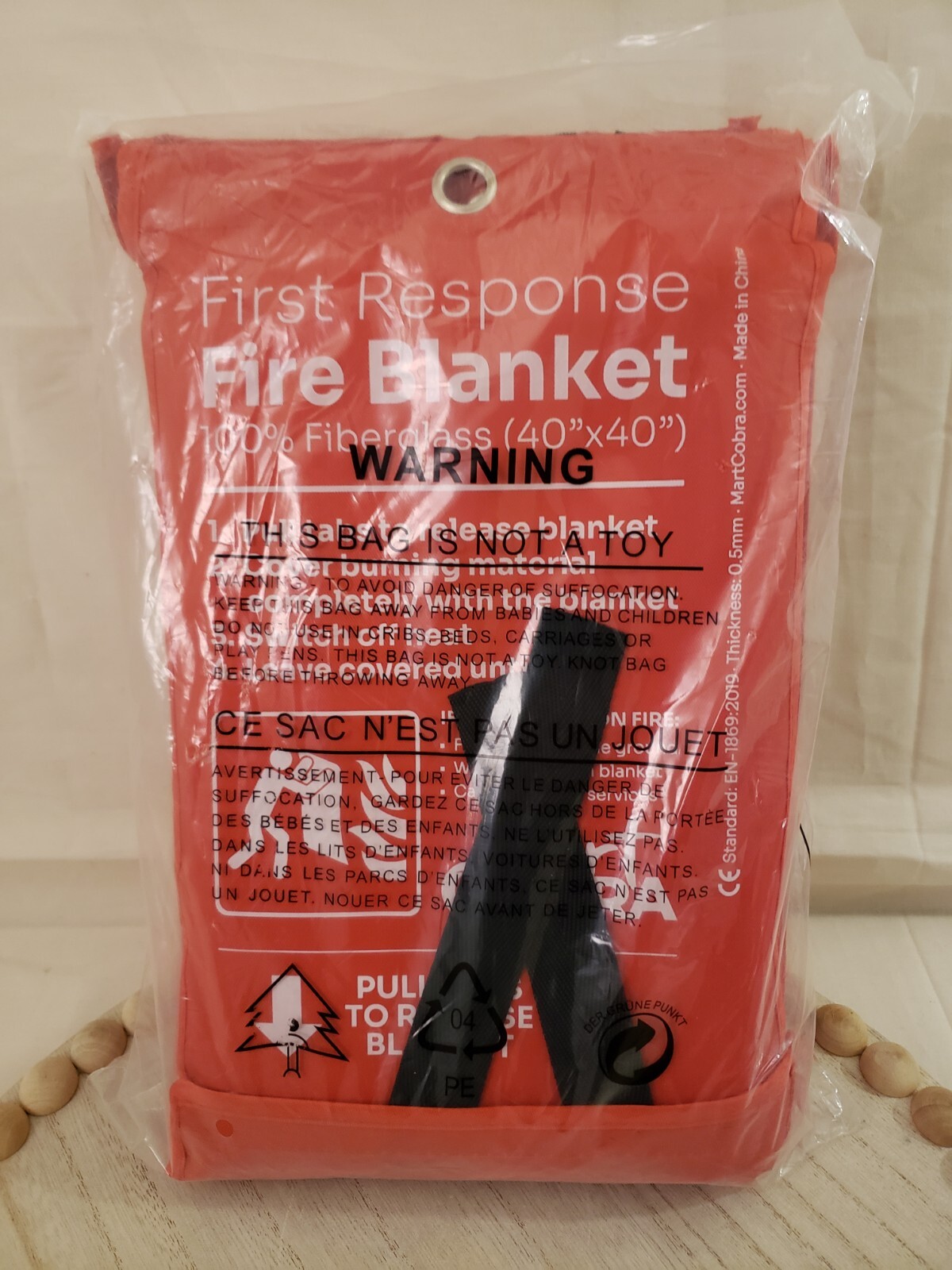 New First Response Fire Blanket Fire Protection – 4 Pack – 40”X40” – Brand New!