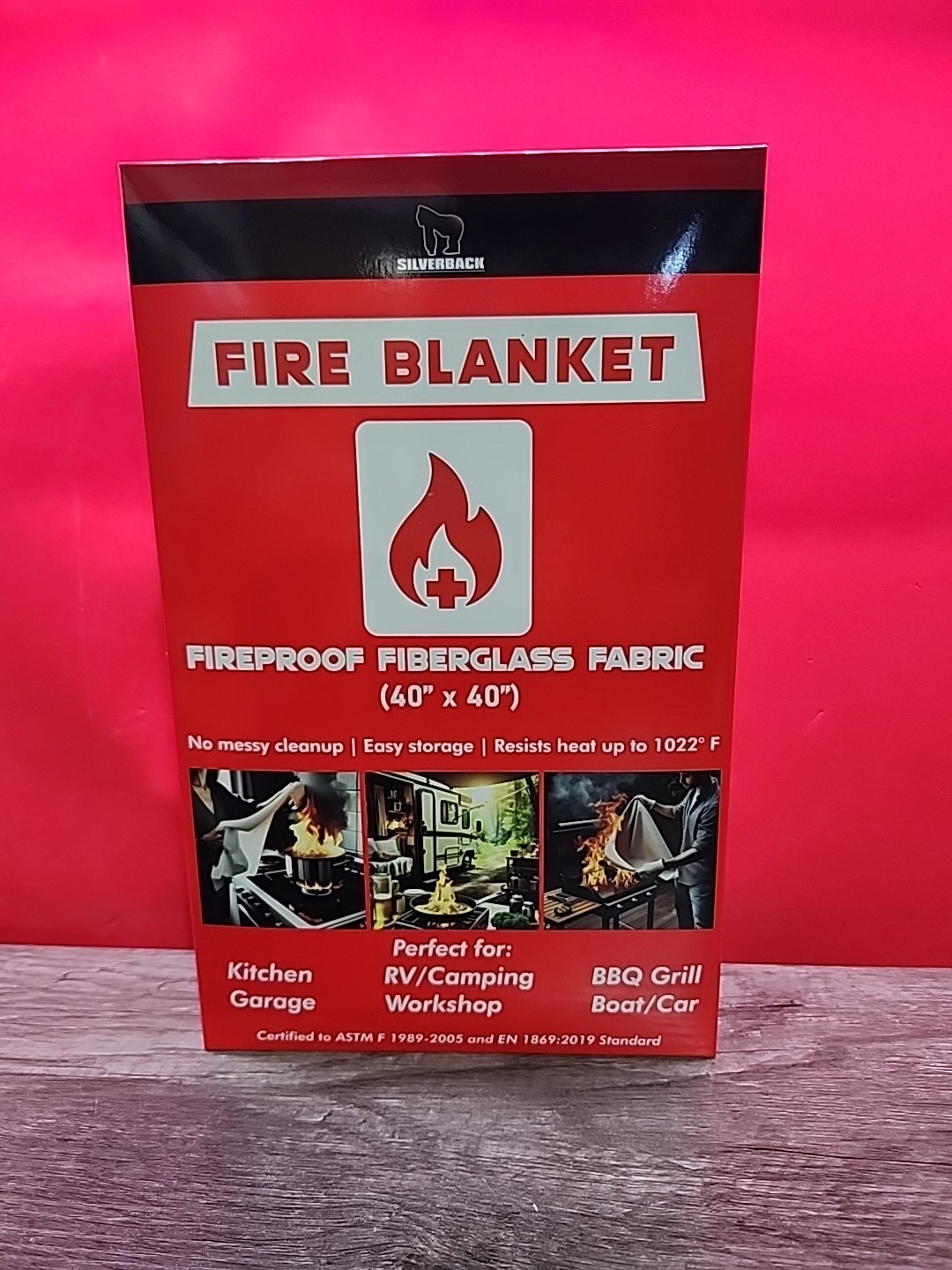 Silverback 40″ X 40″ Fireproof Fiberglass Fire Blanket