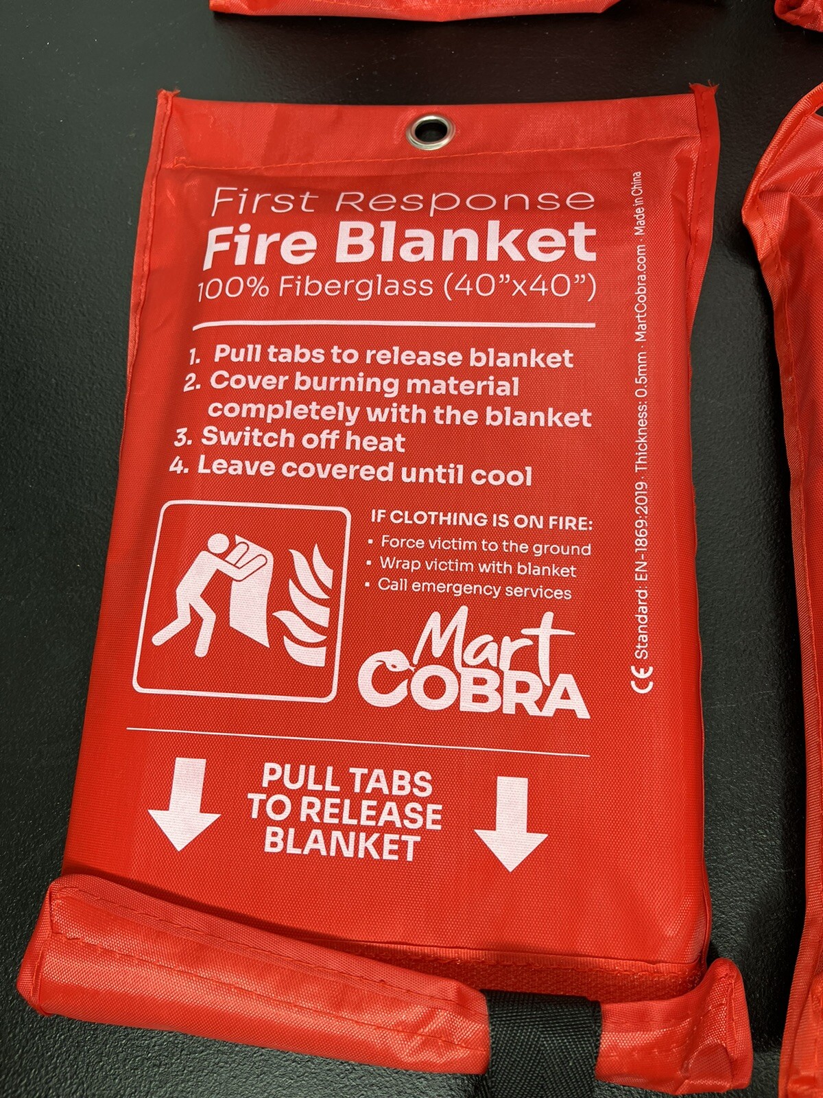 4 PACK FIRE BLANKET 100%Fiberglass Hero Emergency Home Retardant Prepared 40×40
