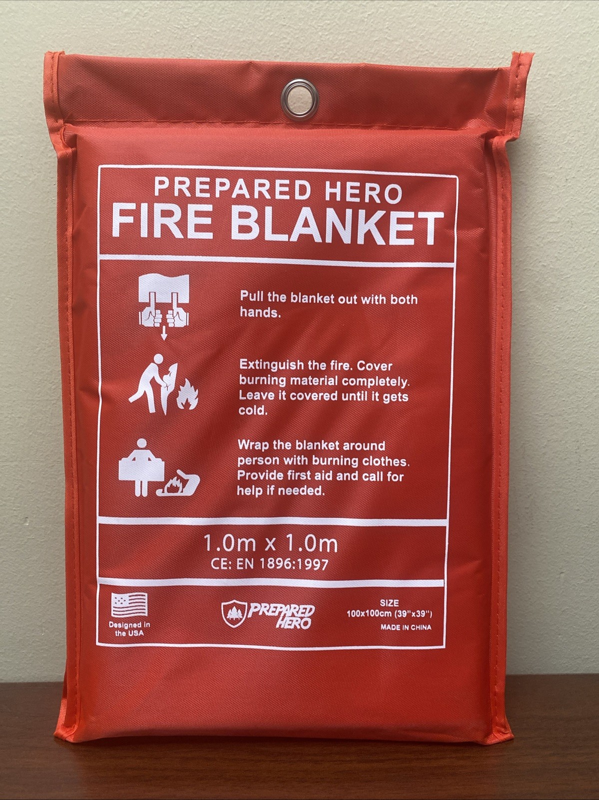 Emergency Fire Blanket Prepare Hero 39”x39”Firefighter Rescue Fireproof Car Auto