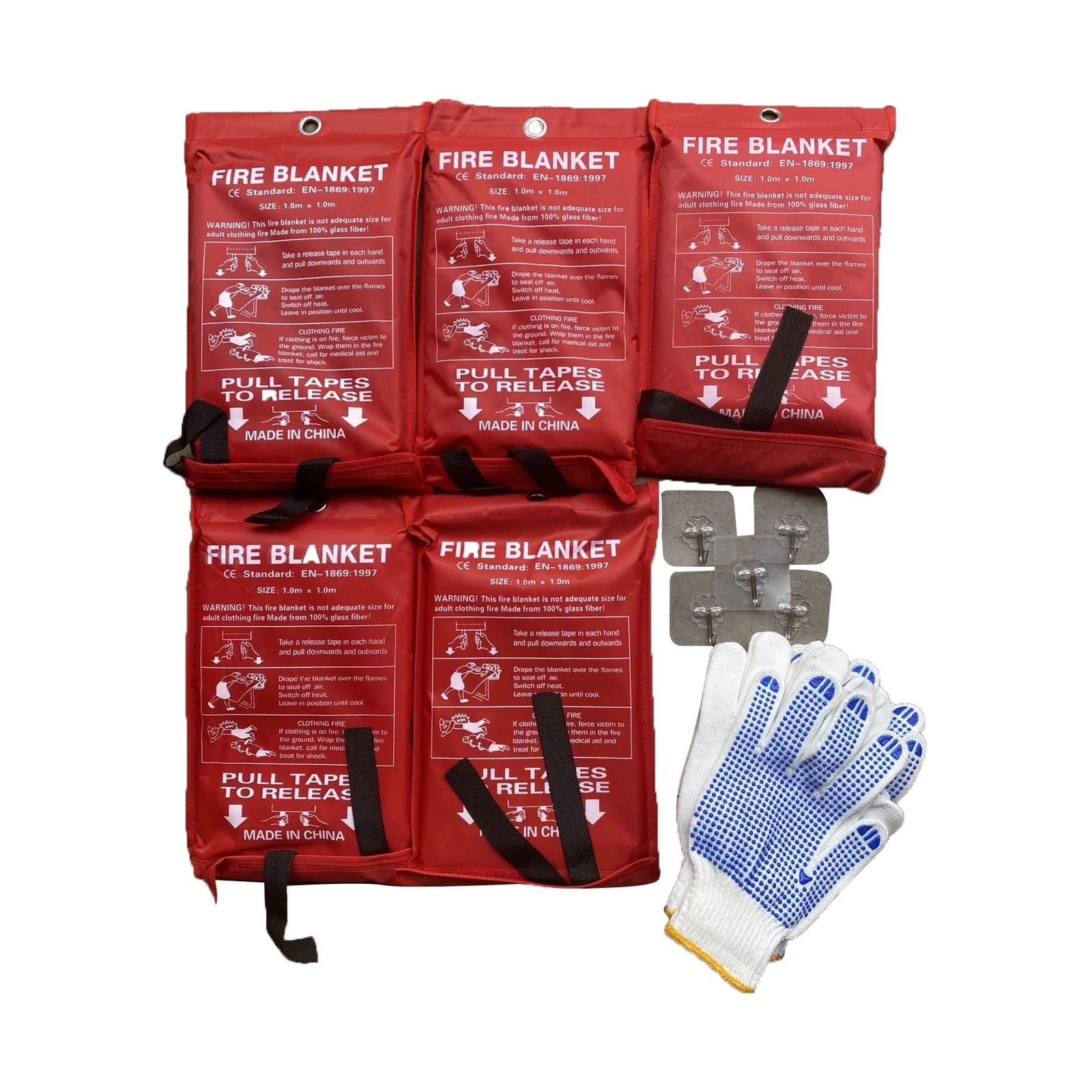 5X Fire Blanket Fire Suppression Blanket | Fiberglass Fire Blankets Emergency…