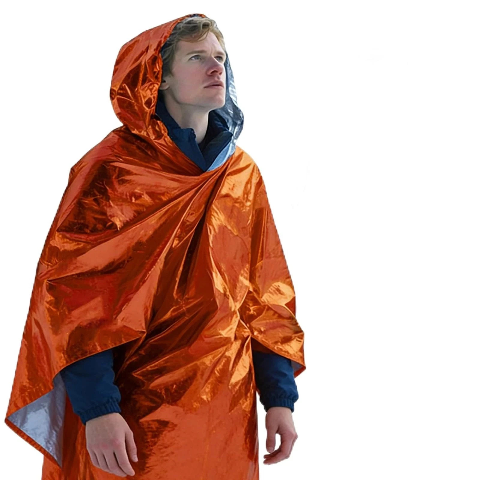 4 Pack Emergency Mylar Blanket Poncho | Waterproof Rain Ponchos | Reusable Pa…