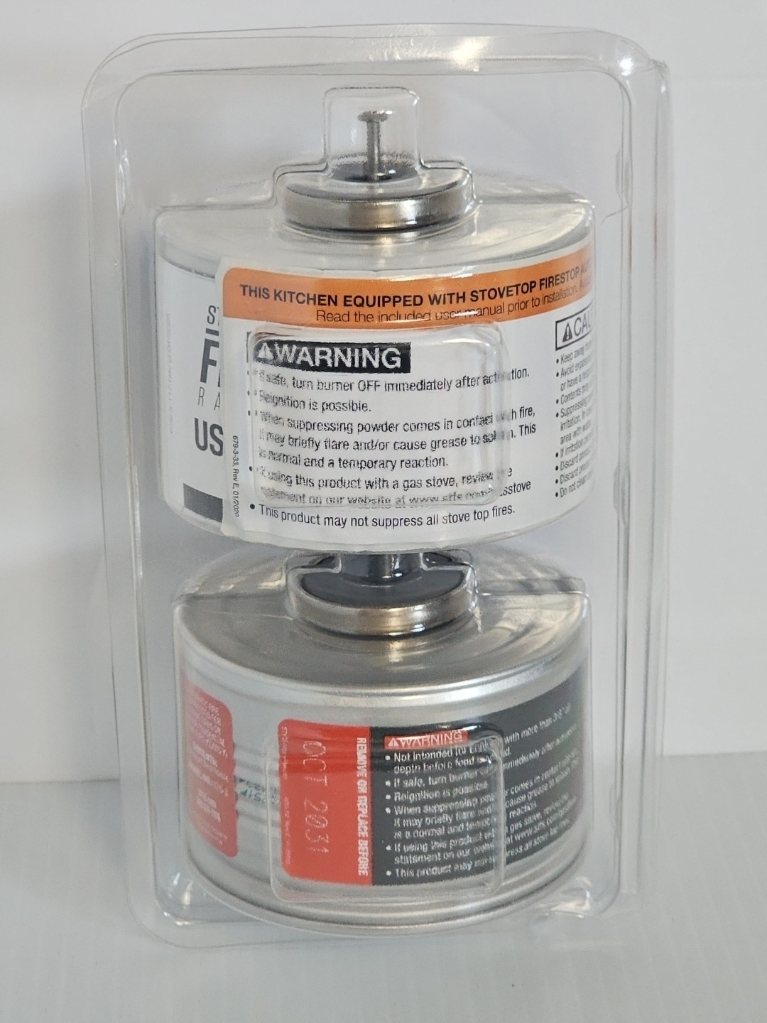 StoveTop FireStop 675-3 Range Hood Fire Suppressor 2 Pack NEW Open Box