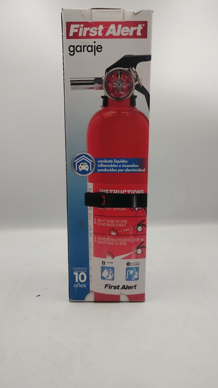 First Alert Garage & Workshop Fire Extinguisher Class B&C Liquid & Electrical