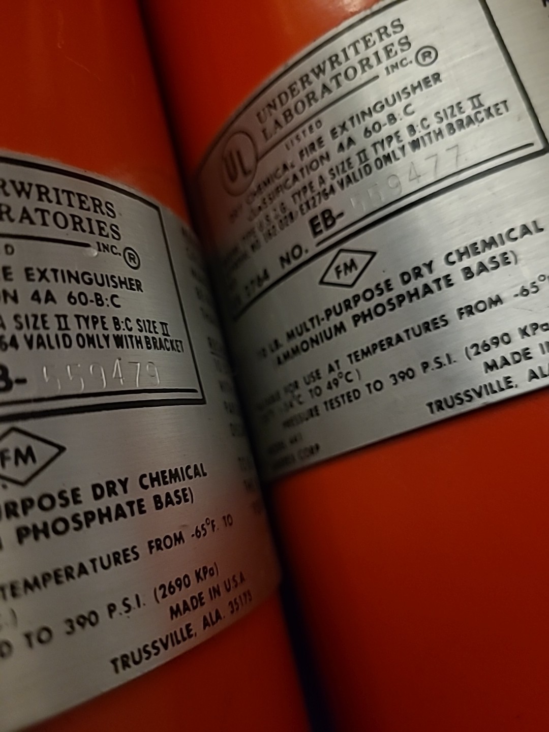 2-Amerex B441, 10lb ABC Dry Chemical Extinguisher, Brass Valve- S/N Are 1 Off🤯