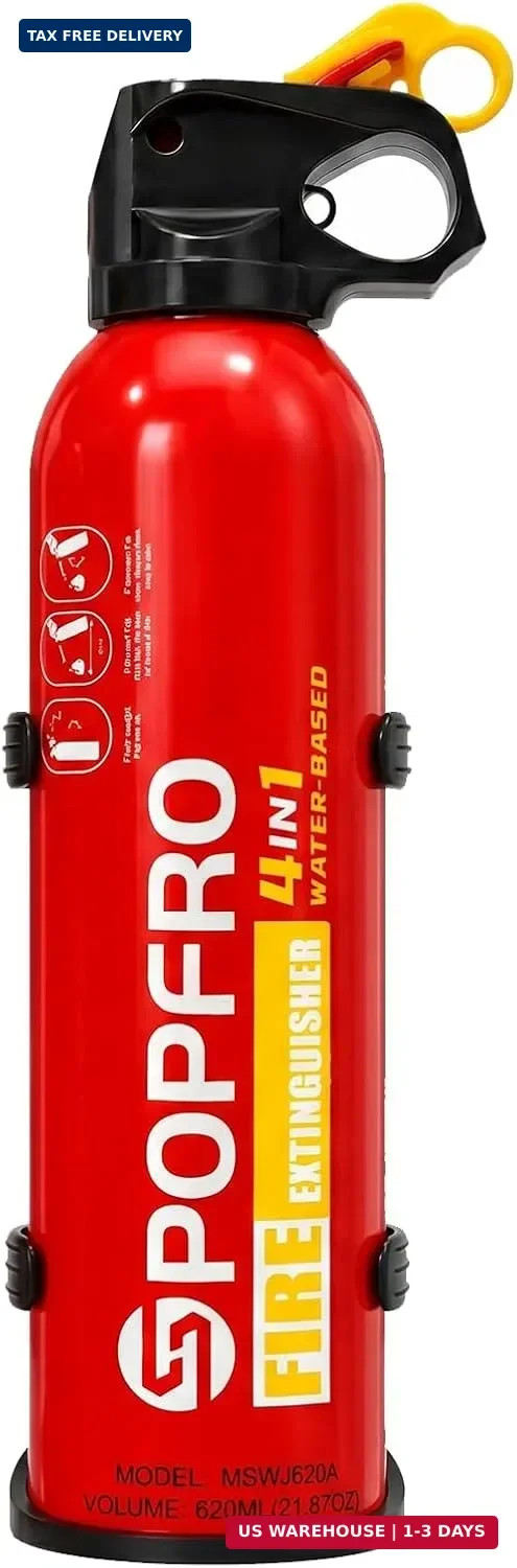 Portable Fire Extinguisher Small 4-in-1 Wall Mount Non-toxic Easy Clean