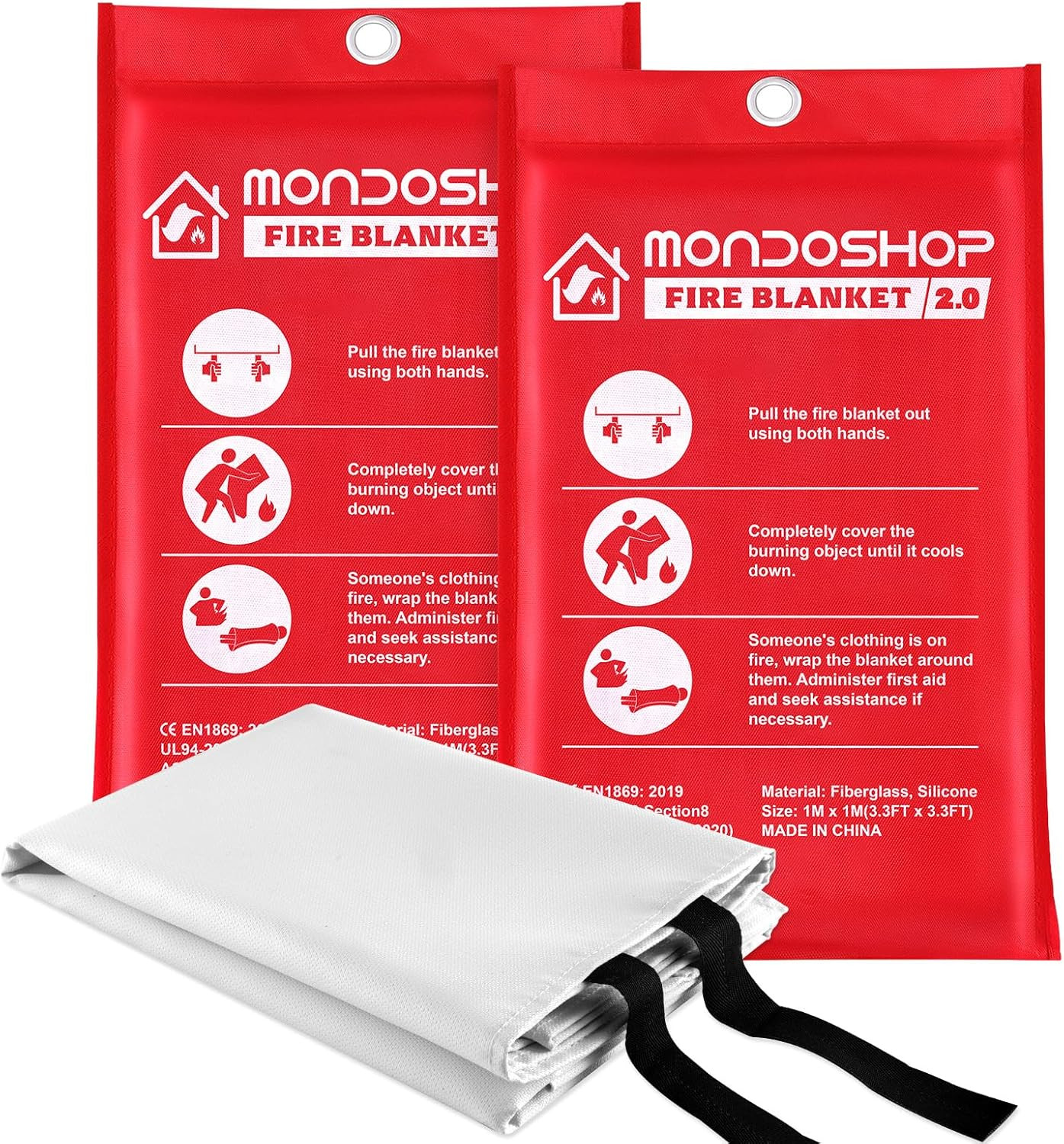Emergency Fire Blankets for Kitchen & Home – Fire Retardant Safety B