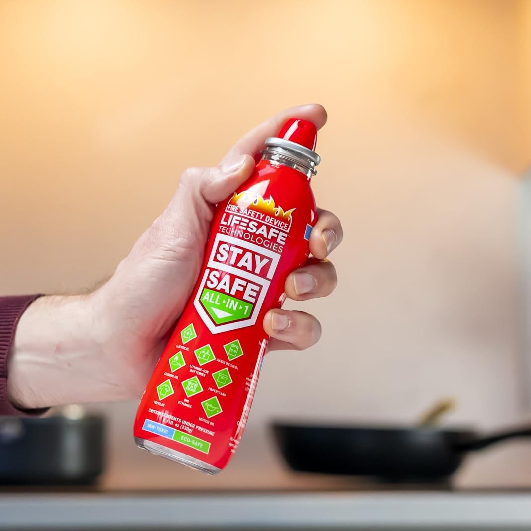 Multi-Purpose Fire Extinguisher for Lithium-Ion & Electrical Fires – Easy & Safe
