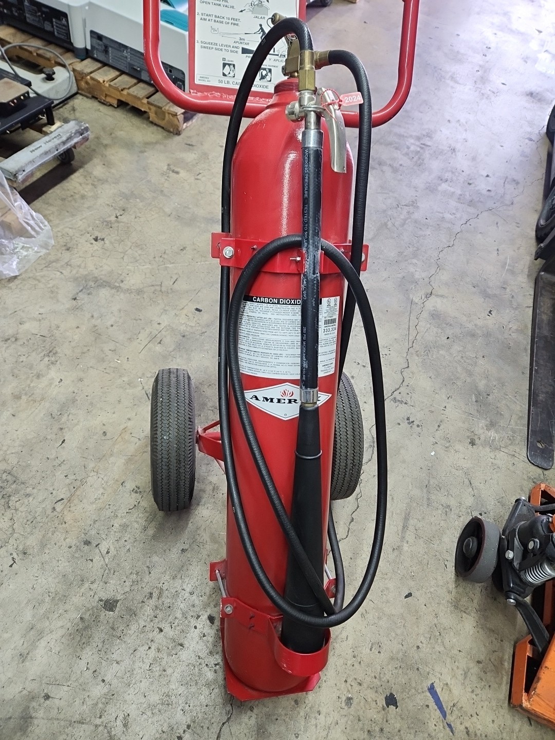 2024 AMEREX 333 50LB Carbon Dioxide Fire Extingisher
