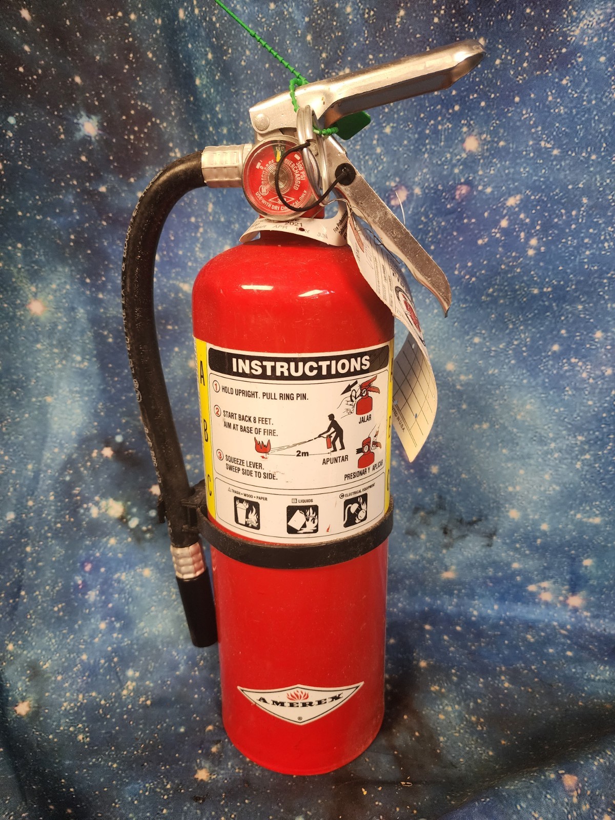 Amerex B402 Dry Chemical Fire Extinguisher w/inspection tag. NEW