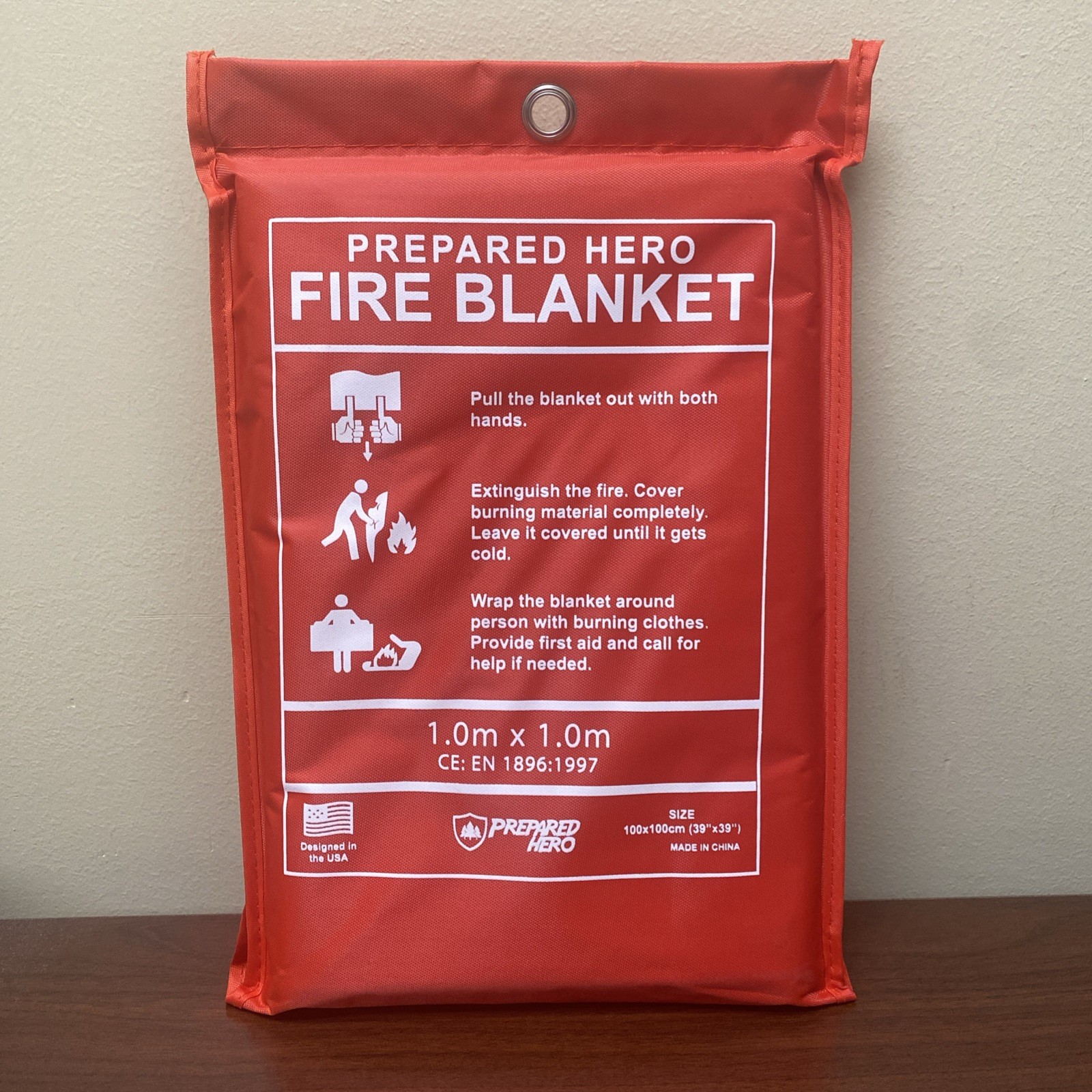 Emergency Fire Blanket Prepare Hero 39”x39”Firefighter Rescue Fireproof Car Auto