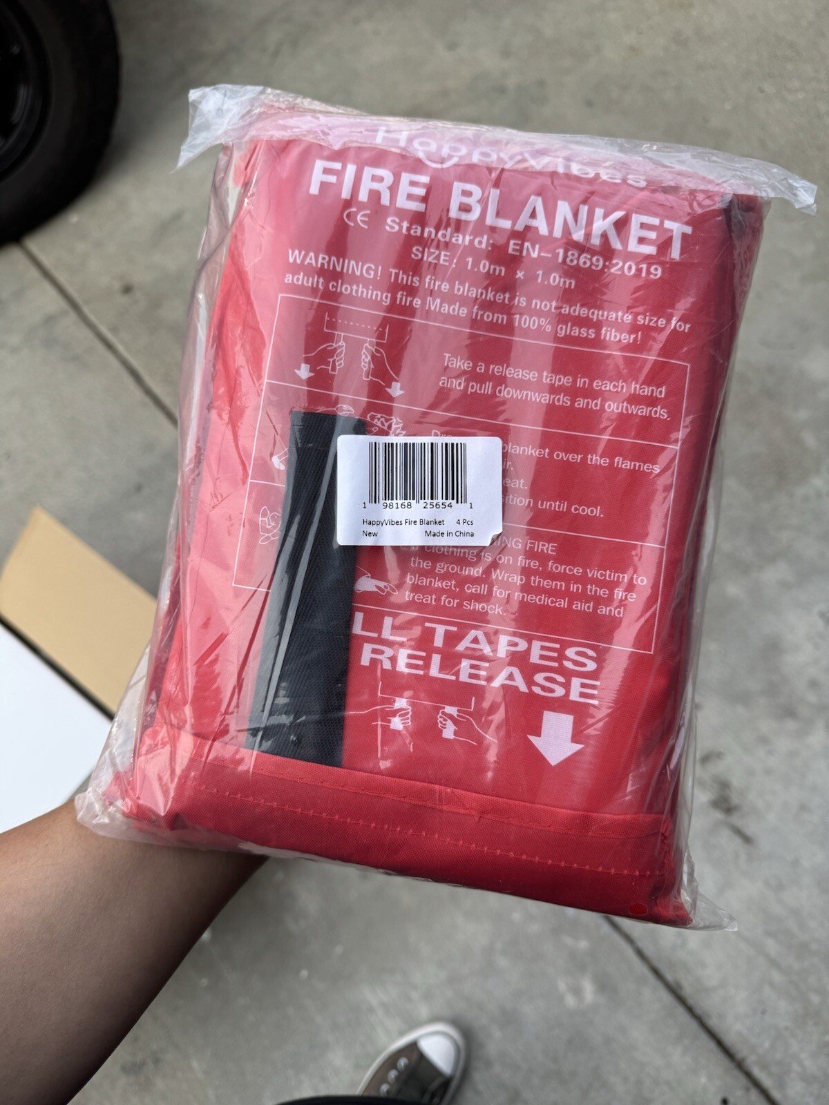 Fire Blanket for Home and Kitchen – Safety Fiberglass Emergency Fire 4 pack