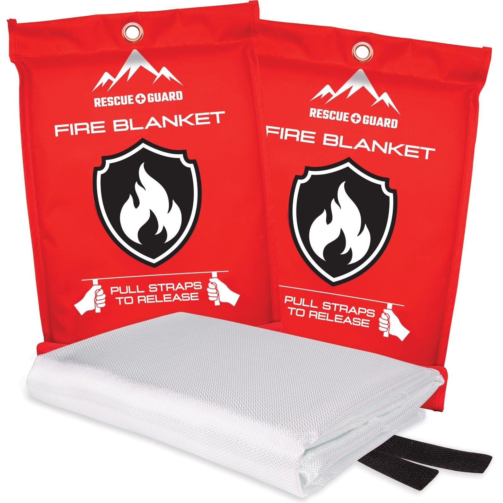 Emergency Fire Blanket 2 Pack 40″x40″ – Safety Supplies for Home & Kitchen, Surv