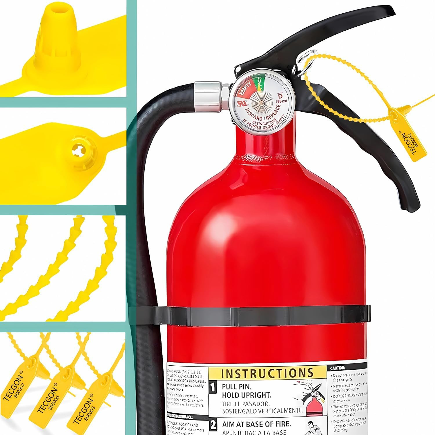 1000 Pack Plastic Tamper Seals Fire Extinguisher Tags Security Tags Seals Safety