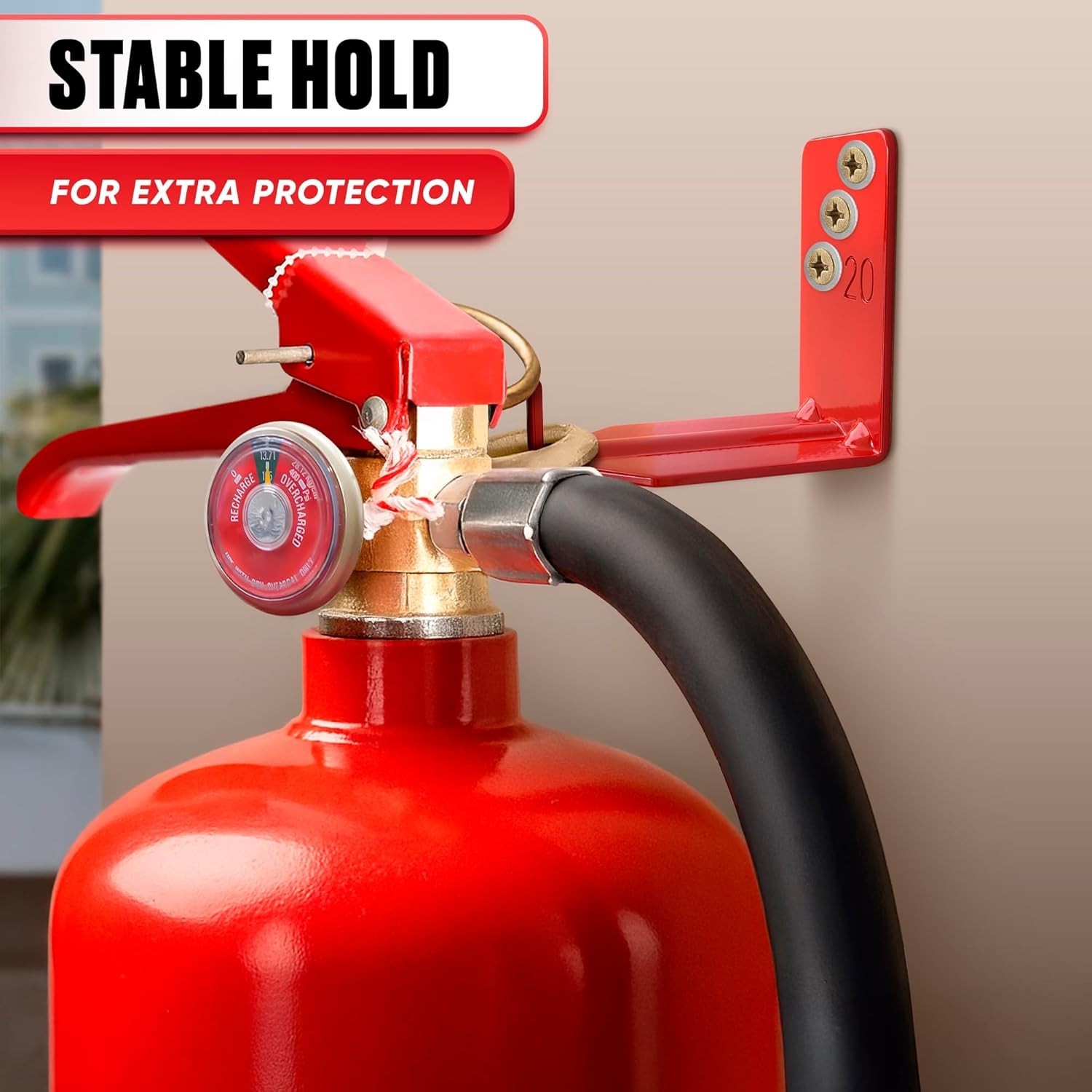 Set of 4 Heavy Duty Fire Extinguisher Mount Brackets – Secure & Reliable Support