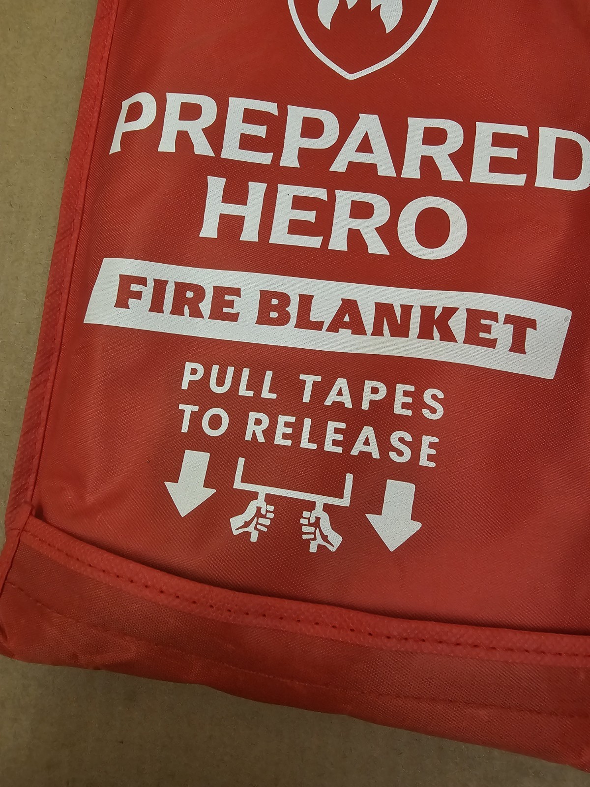 Prepared Hero Emergency Fire Blanket Measures 39″×39″ Woven Fiberglass …