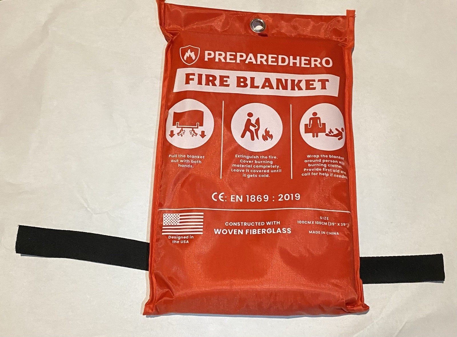 Prepared Hero Emergency Fire Blanket – 1 Pack – 39in x 39in