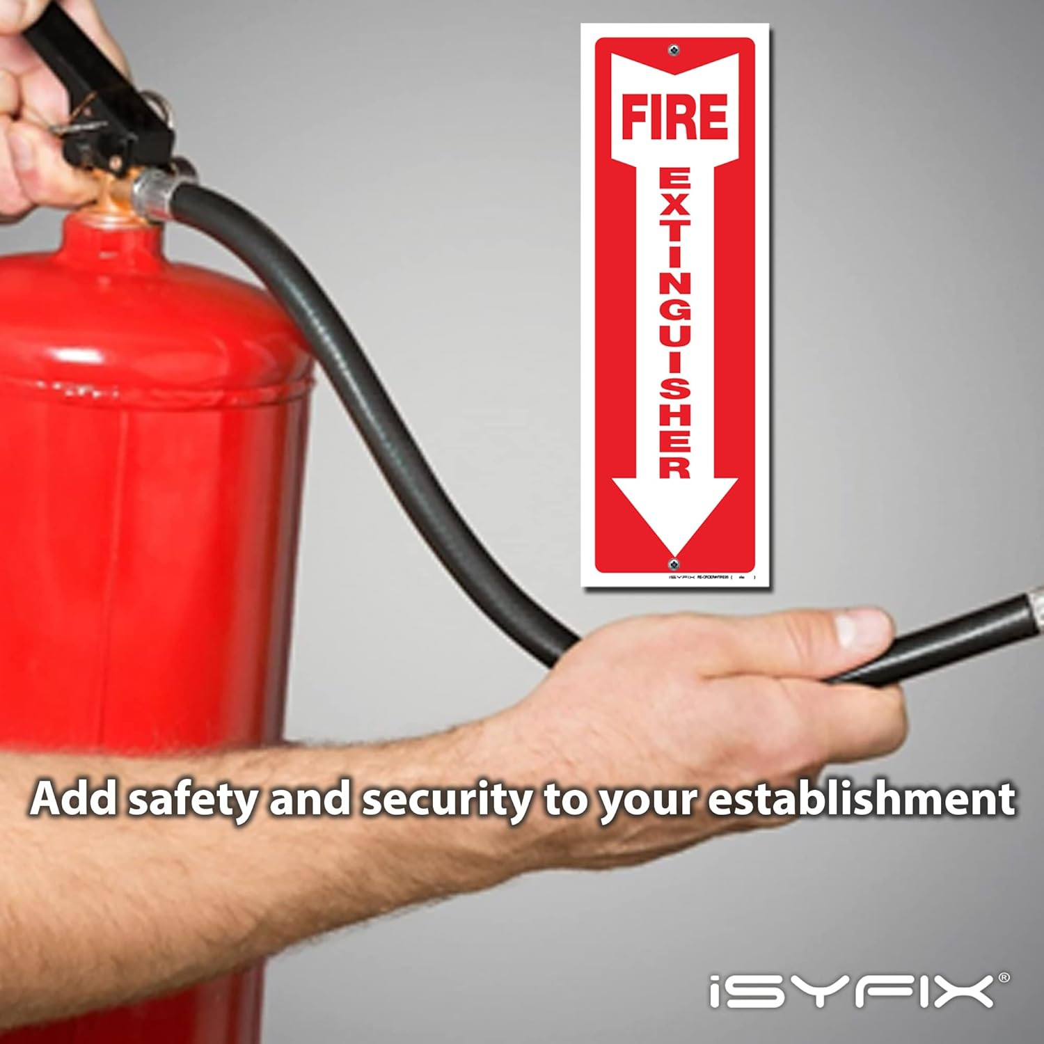 Fire Extinguisher Signs – 3 Pack 4X12 Inch – 40 Mil Thick Polystyrene Plastic, L