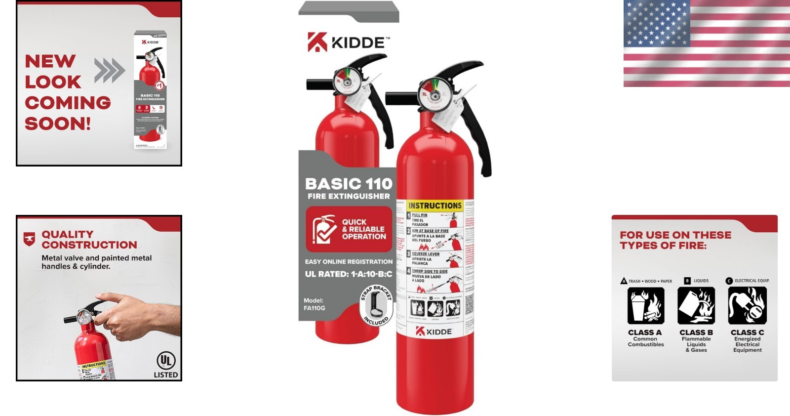 Reliable Multi-Purpose Fire Extinguisher – Lightweight & Easy to Use – 1A10BC