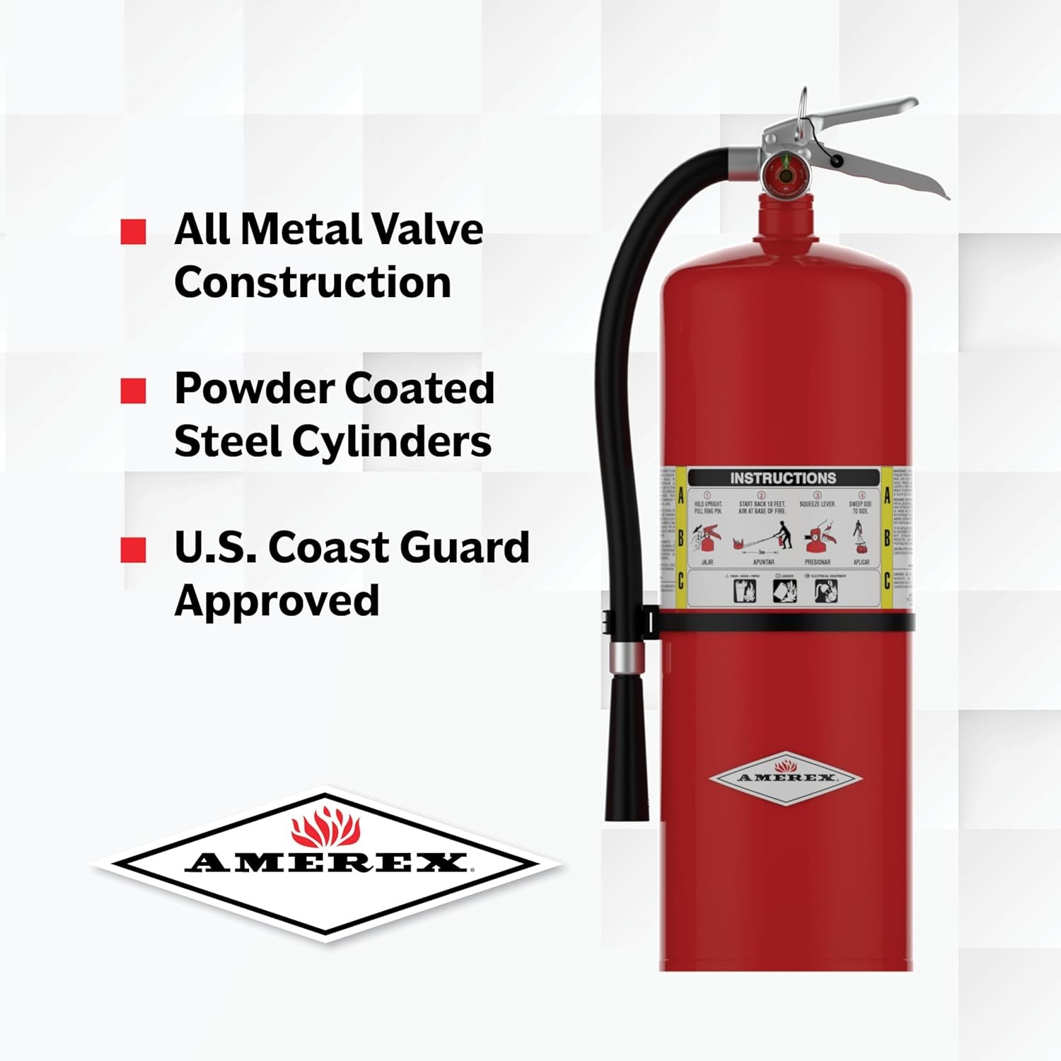 Amerex A411 20lb ABC Dry Chemical Fire Extinguisher with Wall Hanger