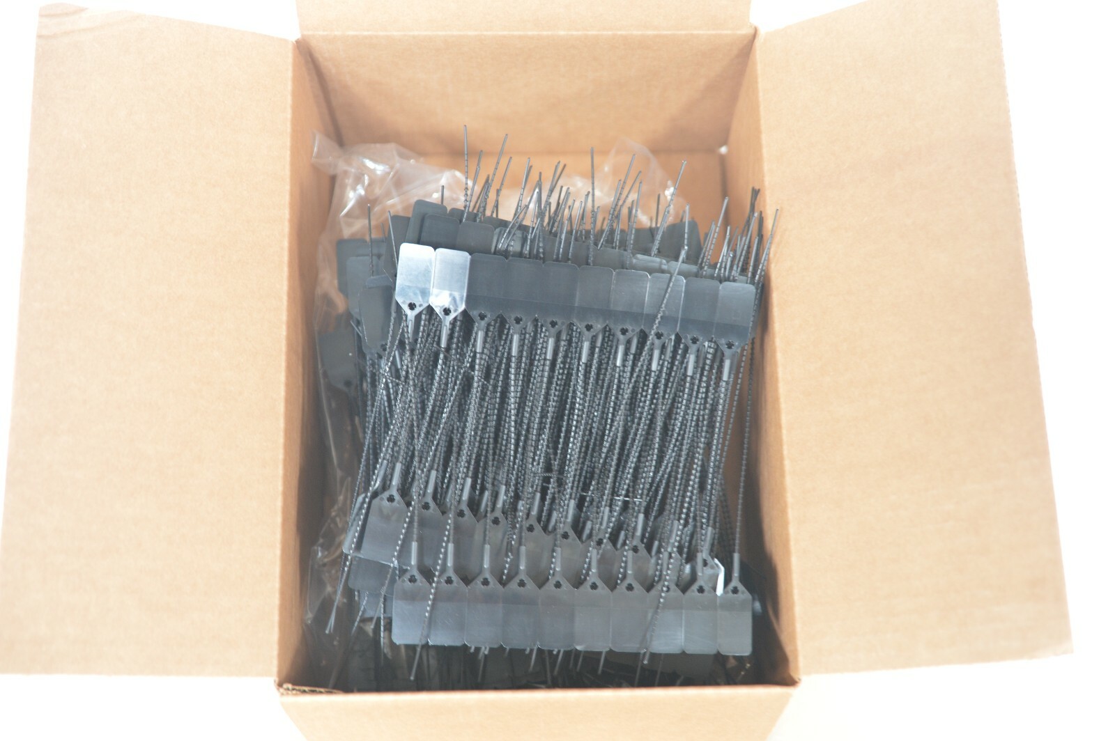 NEW 100 FIRE EXTINGUISHER TAMPER PROOF “FLAG” SAFETY SEALS (BLACK) U.L. APPROVED