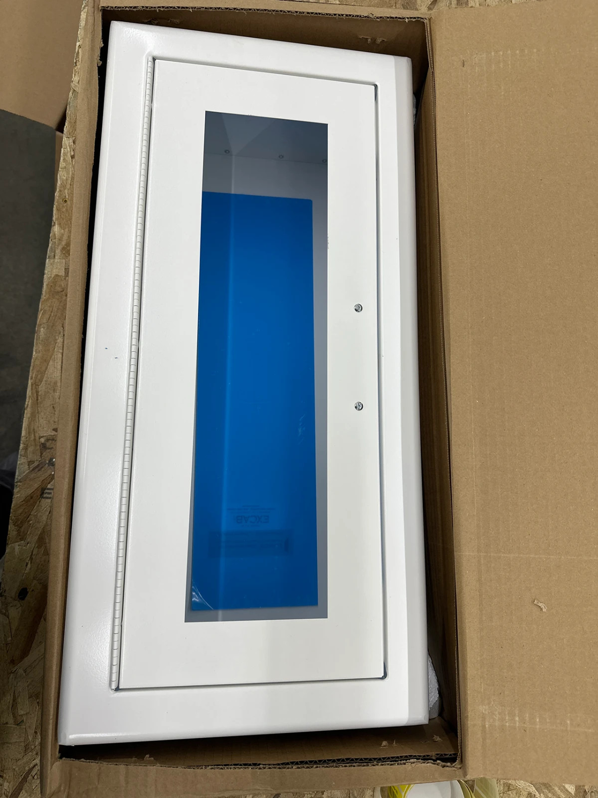 Semi Recessed Fire Extinguisher Cabinet Architectural Style 24096R-FG