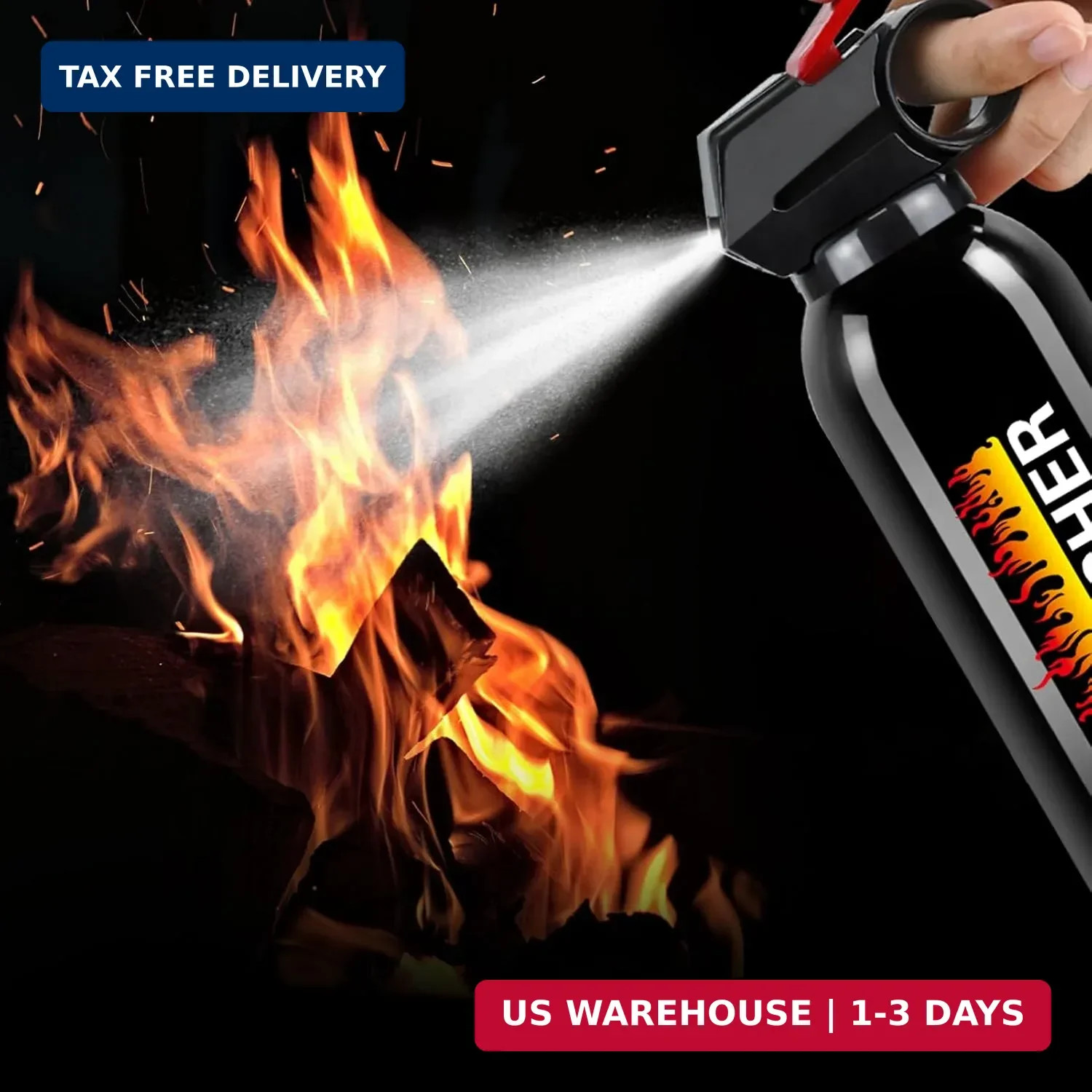 6Pack Fire Extinguisher for Home – 8 in 1 Portable A, B, C, K Fire Extinguishers