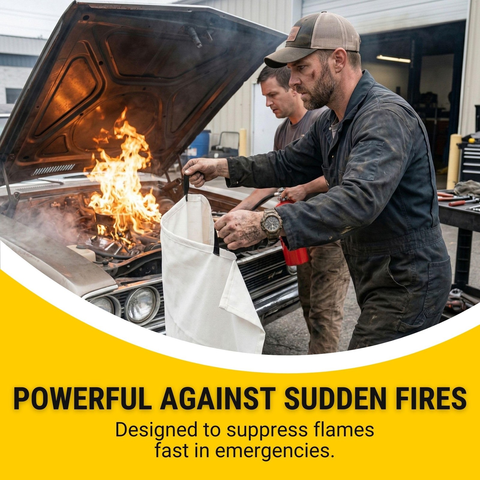 3-Pack Fire Blankets 40″ x 40″ Emergency Flame-Resistant Fire Suppression Bla…