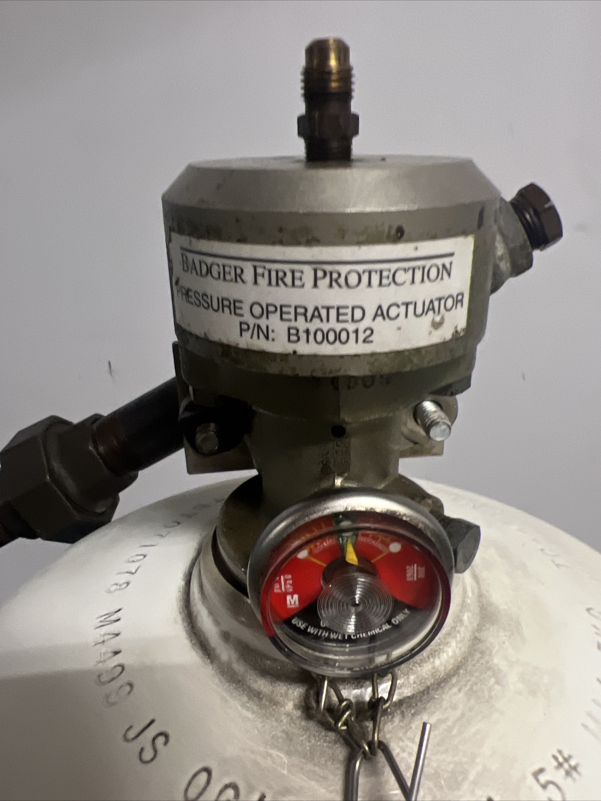 Badger Fire Protection Range Guard Wet Chemical Cylinder Model RG-6G. Used