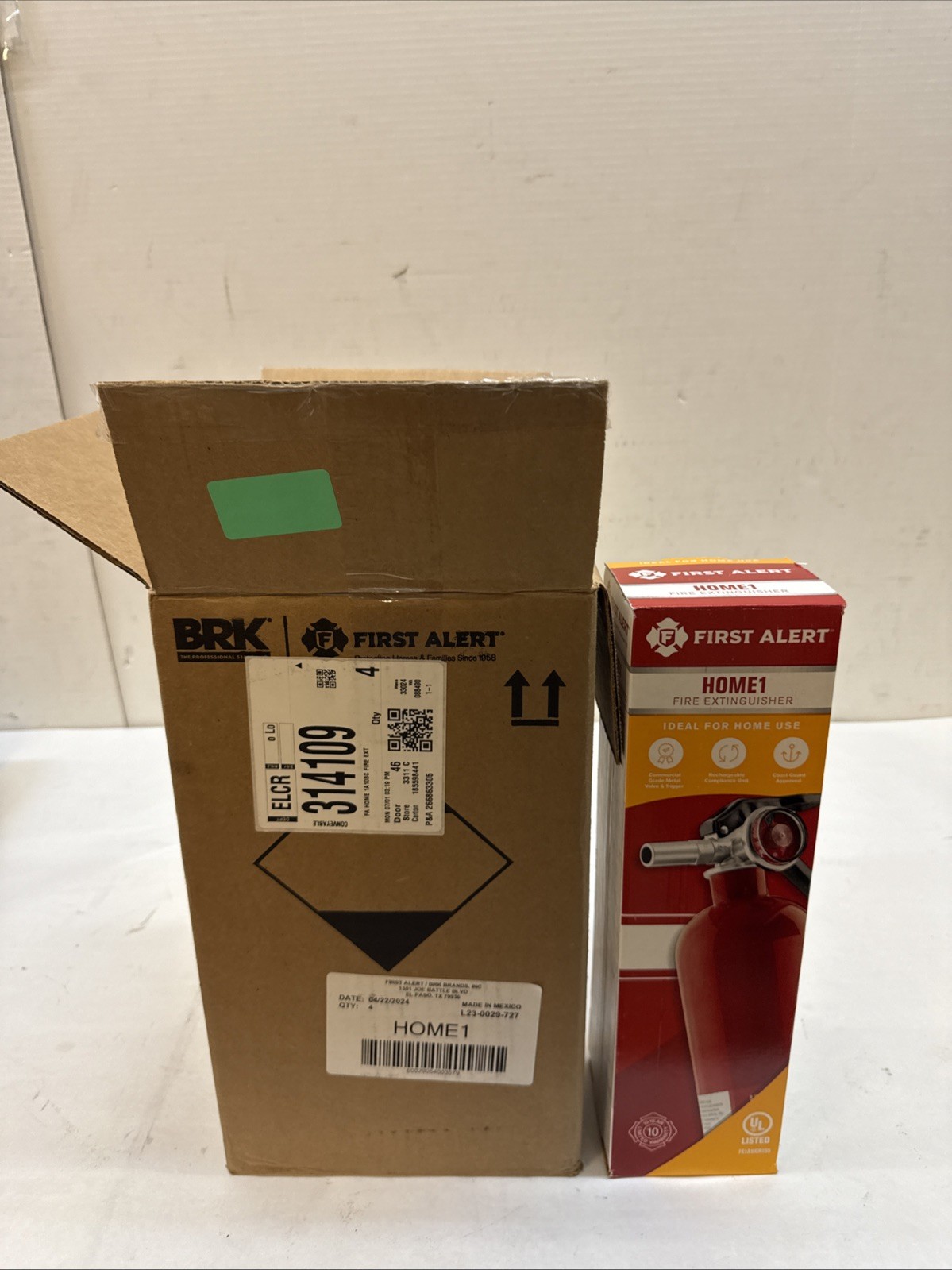 First Alert Red 1-A:10-B:C Rechargeable Home Fire Extinguisher 2.5lbs. (4-pack)