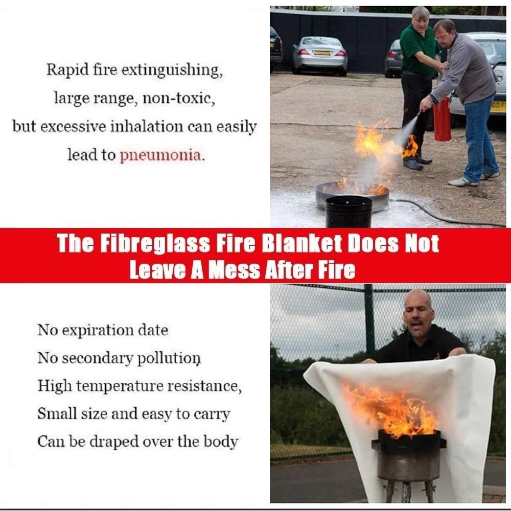Fire Blankets Fire Retardant Blankets 4 Pack Fiberglass Fire Suppression Blan…