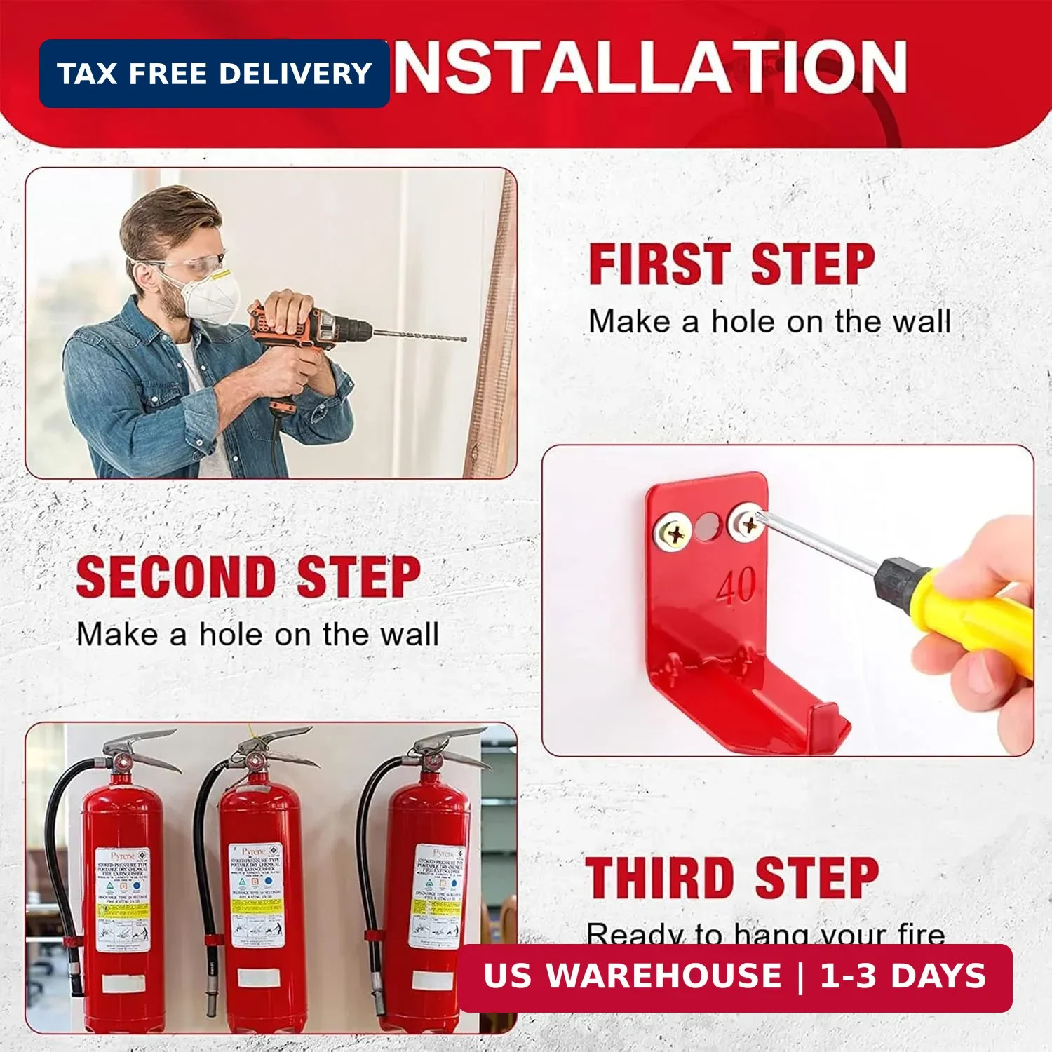 Queekay 20 Pack Fire Extinguisher Mount Universal Bracket 5 to 40 lb Fire Exting