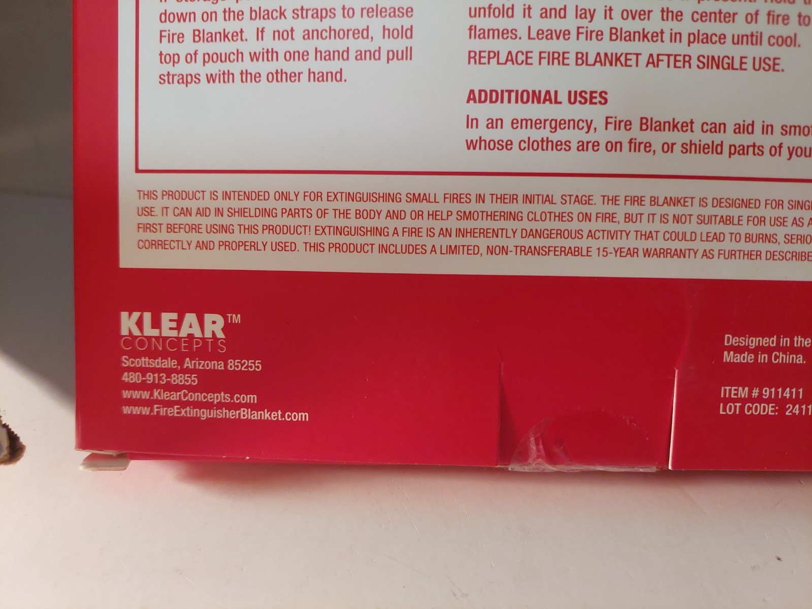 Fire Extinguisher Blanket 2 Pack Light Weight Easy To Use 40 x 40 Inch New