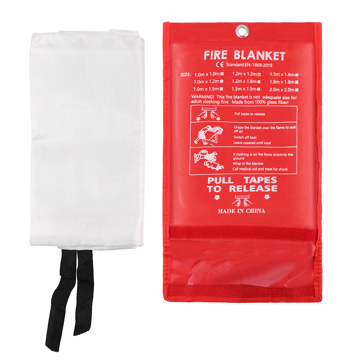 1~2pc FIRE BLANKET Fiberglass Emergency Home Retardant Prepared Large 47”x47”