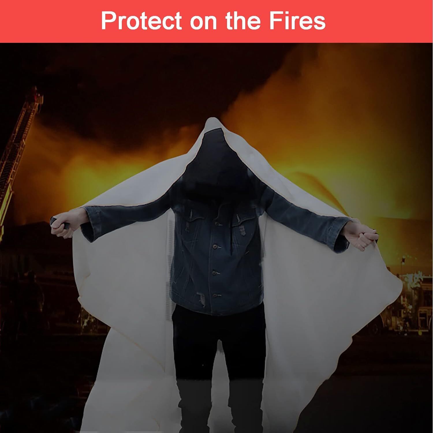 2/4x 39×39” Retardant Blankets Large Fire Blanket Fiberglass Prepared Emergency
