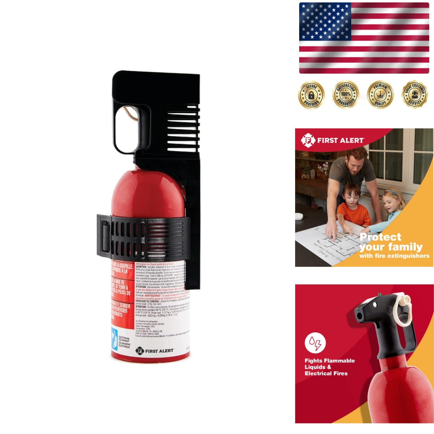 Durable AUTO5 Car Fire Extinguisher – Easy to Mount, Includes Safety Bracket
