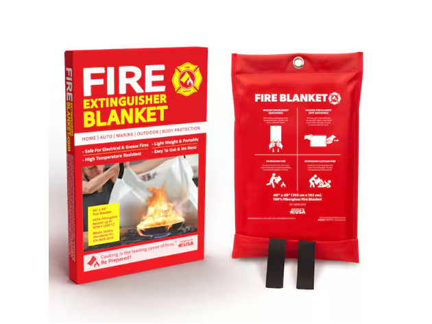 KLEAR CONCEPTS FIRE EXTINGUISHER BLANKET 40″ X 40″ FLAME RETARDANT NEW LOT X4