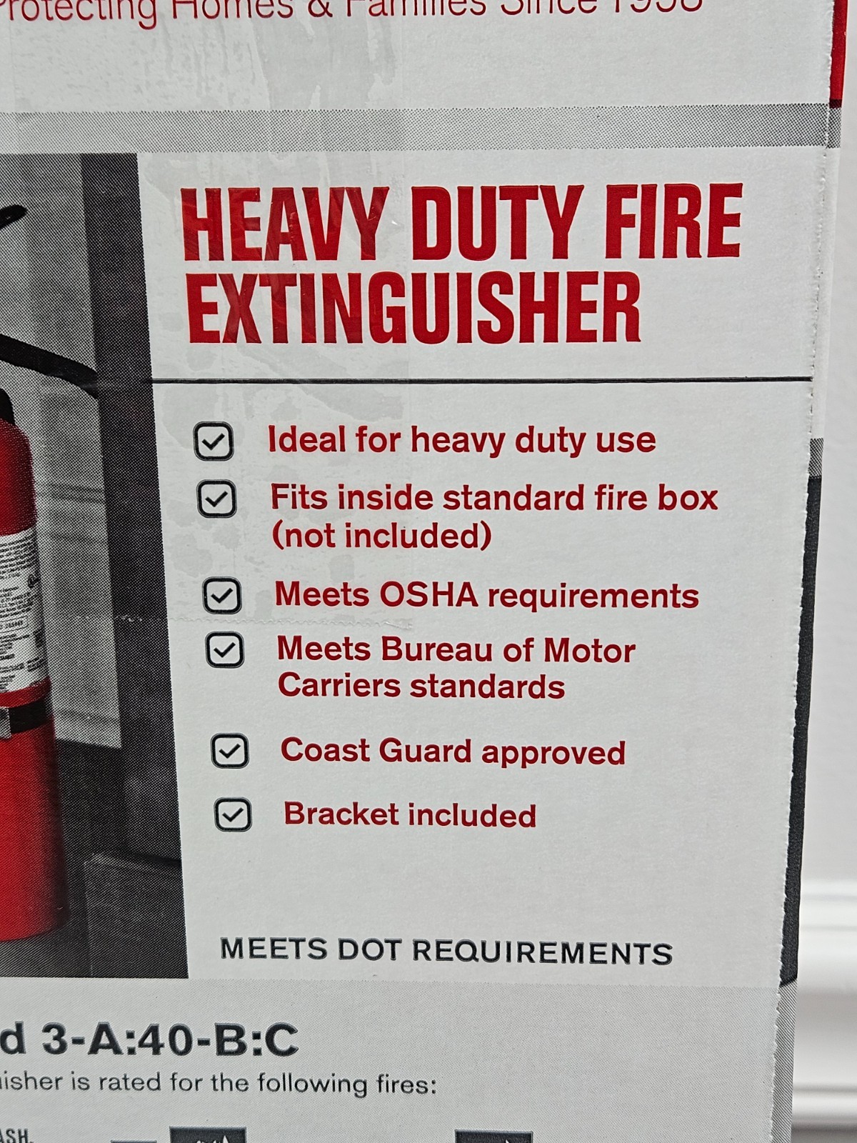 First Alert Heavy Duty Fire Extinguisher Professional Commercial Grade FE3A40GR
