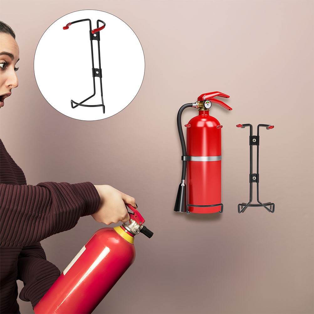 2Pcs Heavy Duty Steel Fire Extinguisher Wall Brackets Durable Mount for Home Use