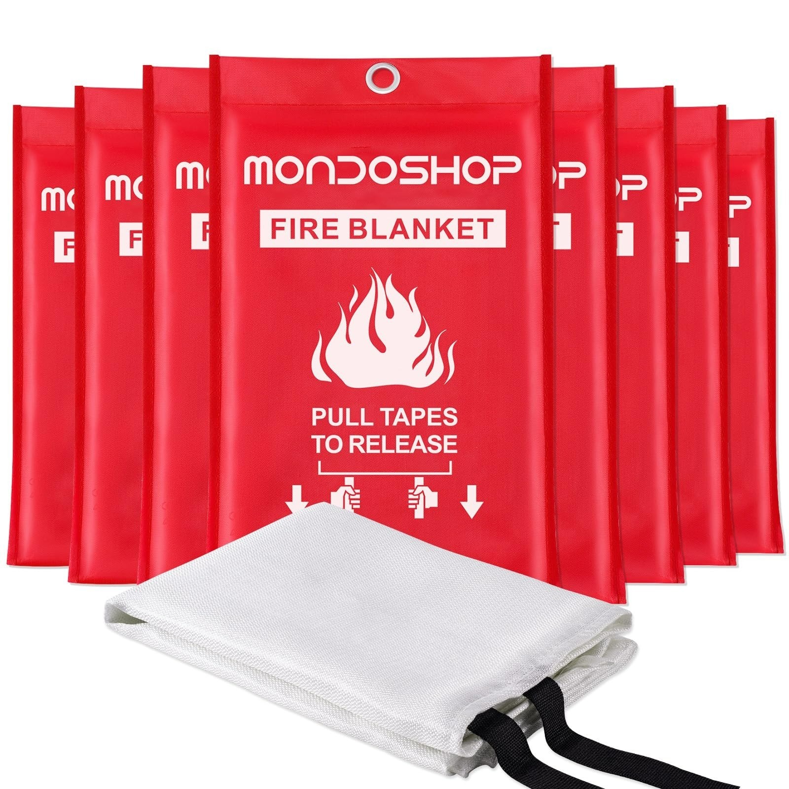 Mondoshop Fire Blanket Emergency Retardant for Home Kitchen Camping 2-Pack