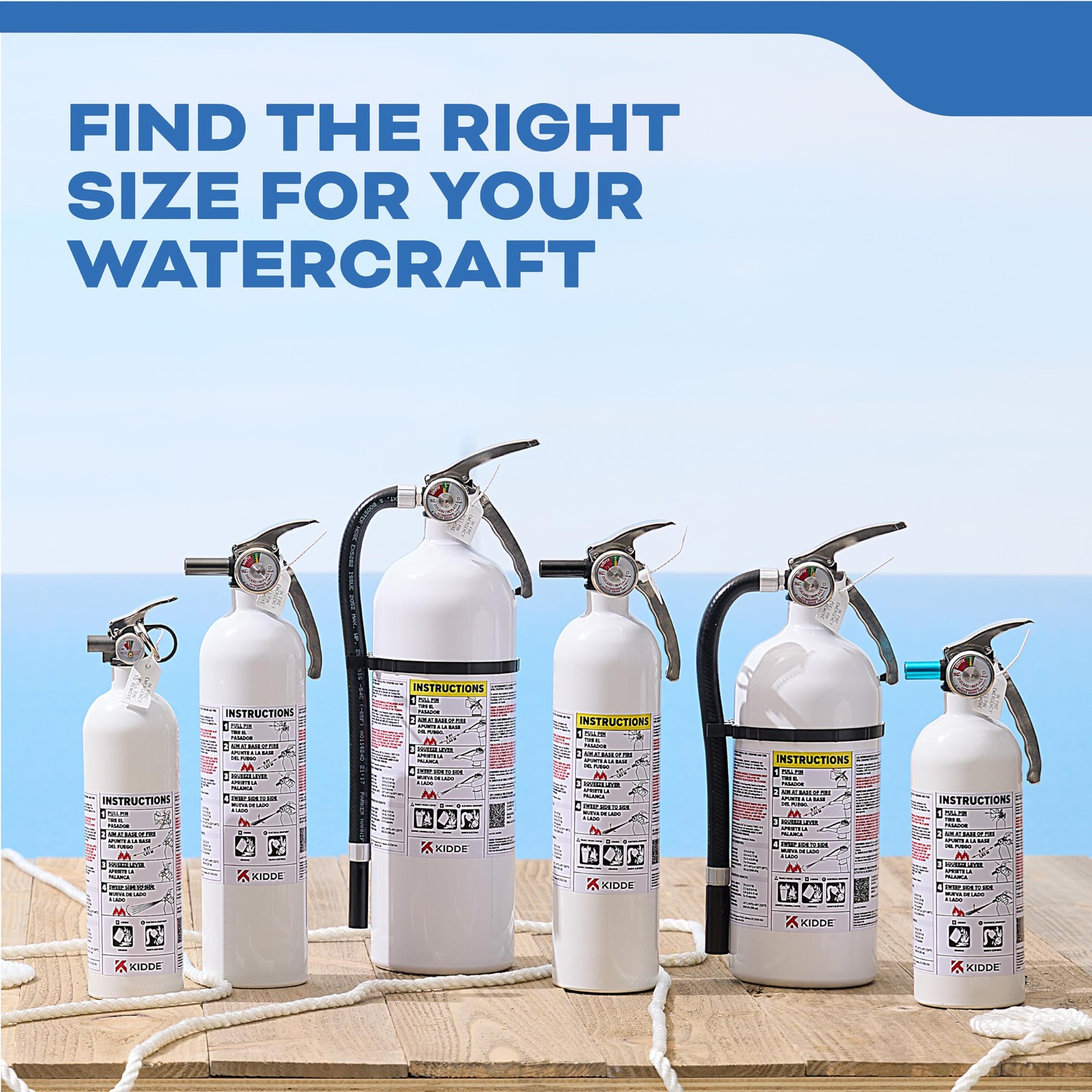 Kidde Mariner PWC Fire Extinguisher for Jet Skis 5 B C KD57W 5BC Coast Guard