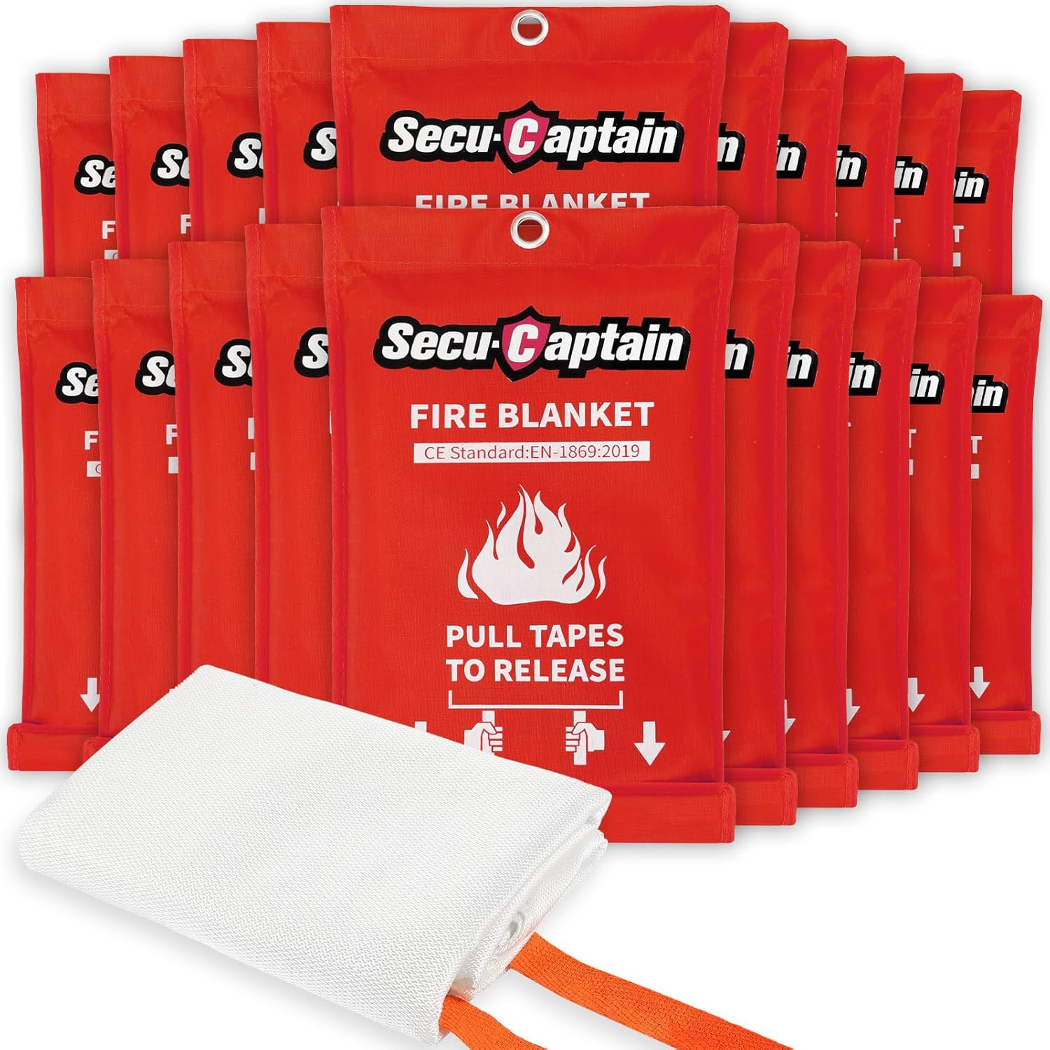 Emergency Fire Blanket for Home and Kitchen – 20 Pack 40″X40″ Flame Suppression