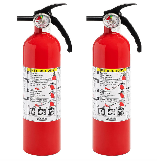 Kidde 2-Pack Fire Extinguisher 1-A:10-B:C Dry Chemical Red with Mounting Bracket