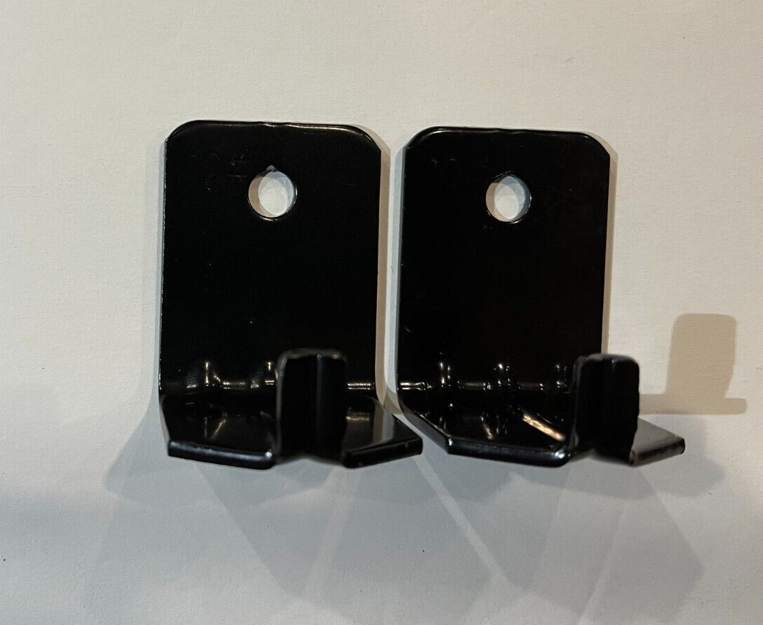 Angle Steel Bracket 10 lb – Single Hole Fire Extinguisher Black Wall Mount 2 Lot