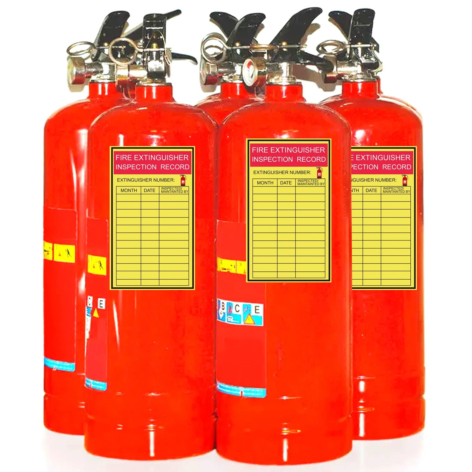 Monthly Fire Extinguisher Inspection Tags Stickers Safety Stickers 3×5 Inch