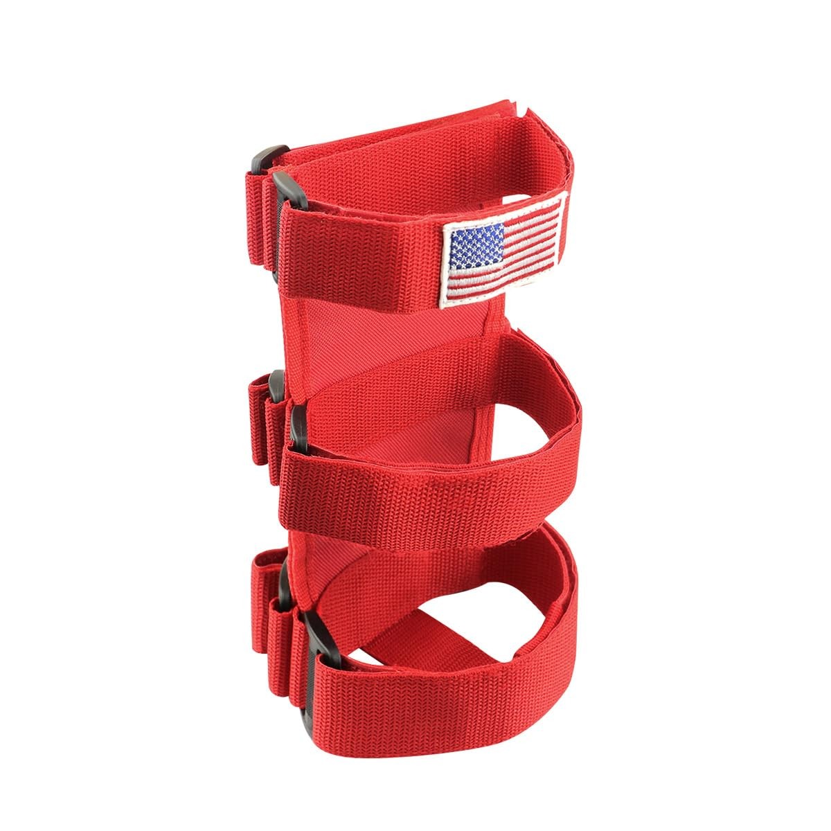 American flag pattern fire extinguisher holder for vehicles.