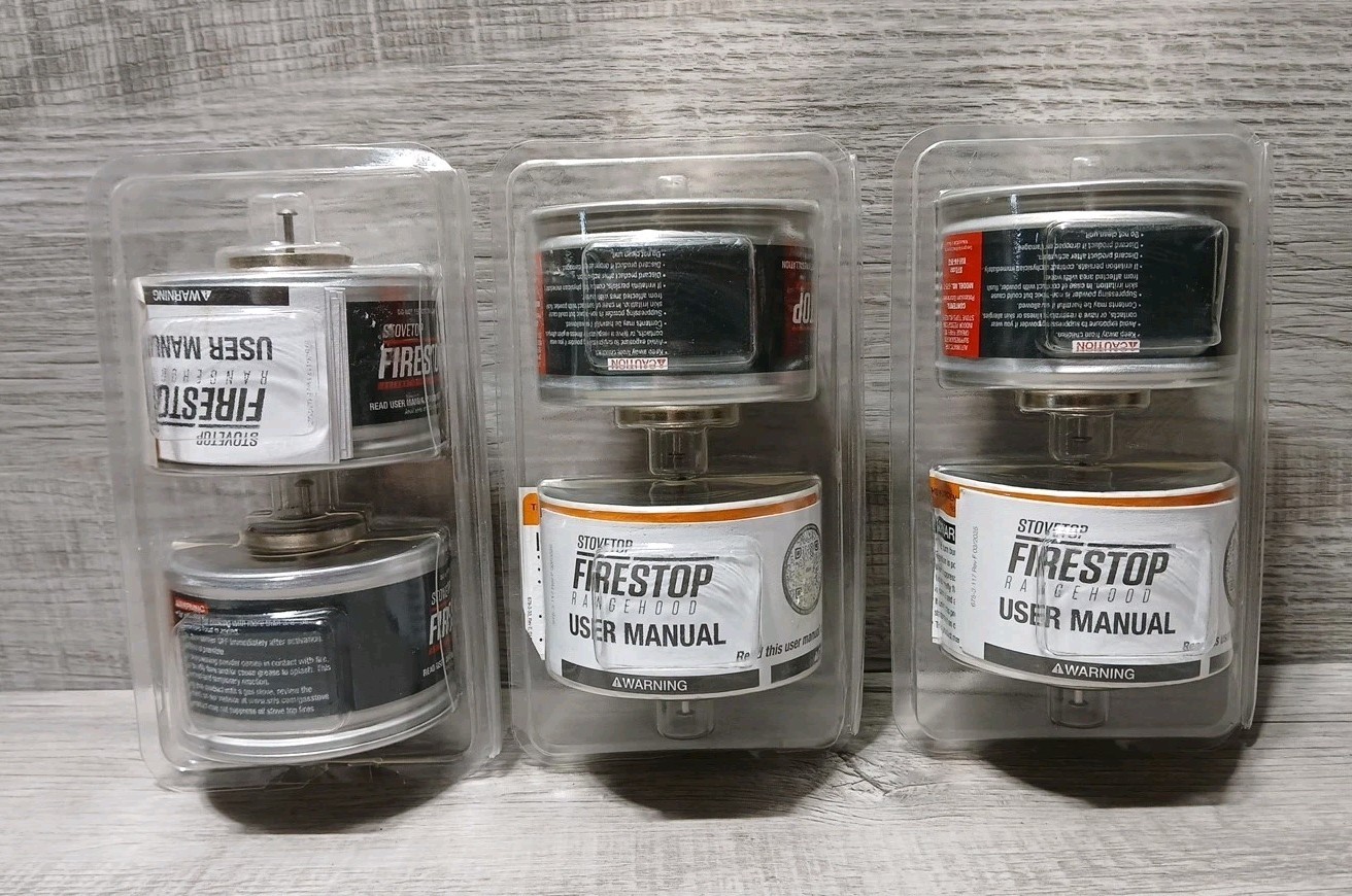 Lot Of 3 2pk Stovetop Firestop Automatic Fire Suppressors EXP 7/2031 NEW