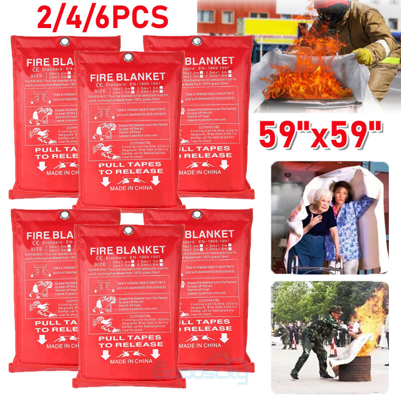 Emergency Fire Blanket Fiberglass for Home Safety , Fire Extinguishing Blanket