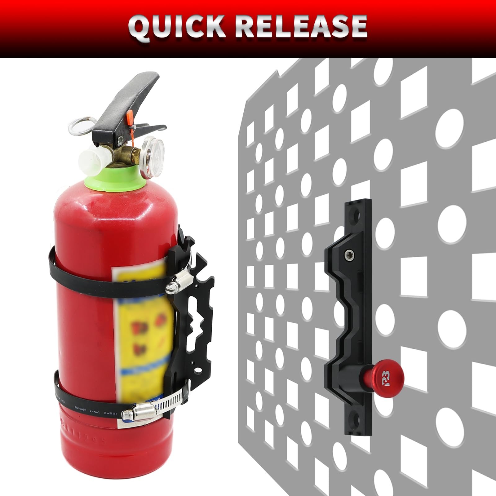 CNC Aluminum Quick Release Fire Extinguisher Mount Molle Panel, Fire Extinguishe