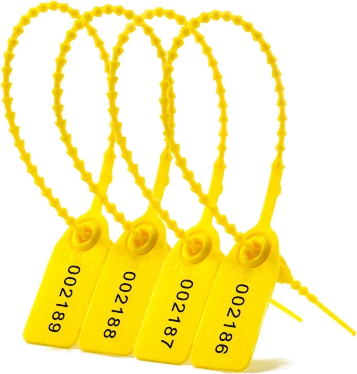 Yellow Plastic Tamper Seals 1000 Pcs – Numbered Security Zip Ties for Fire Ex…